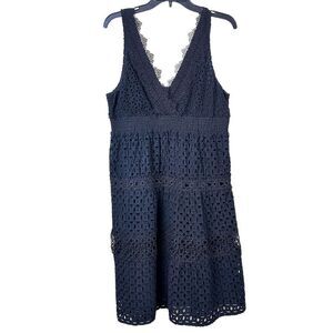 Ellie Tahari Malina Eyelet Dress Size Large